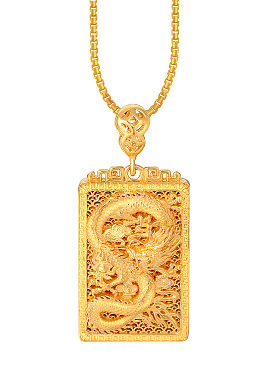 TOMEI Dragon Pendant, Yellow Gold 916