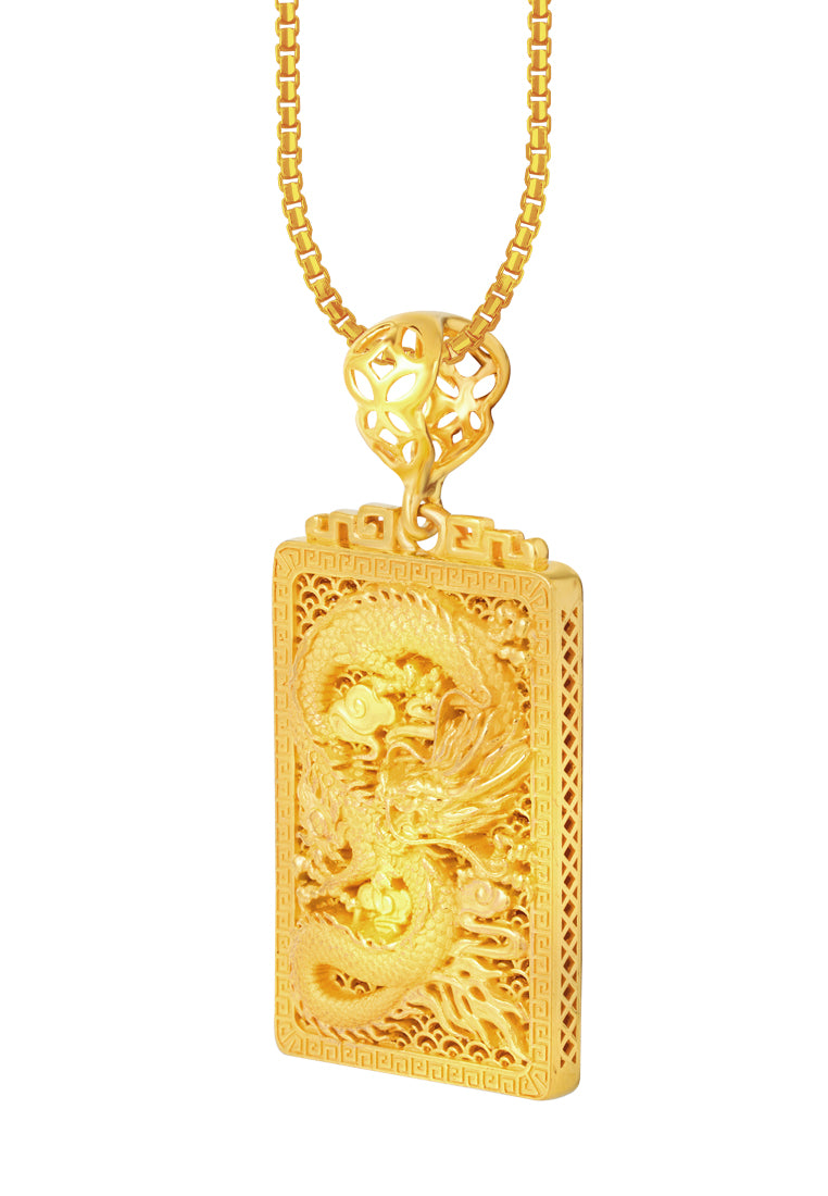 TOMEI Dragon Pendant, Yellow Gold 916