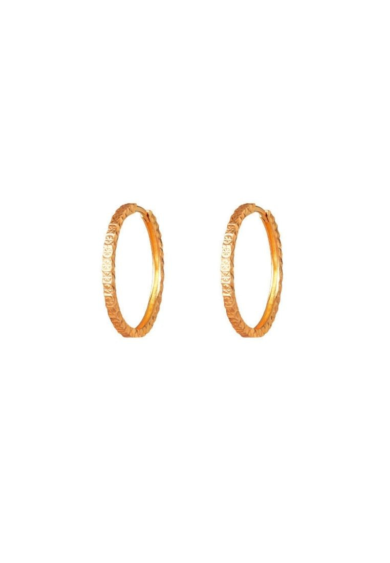 TOMEI Loop Earrings, Yellow Gold 375