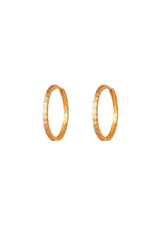 TOMEI Loop Earrings, Yellow Gold 375