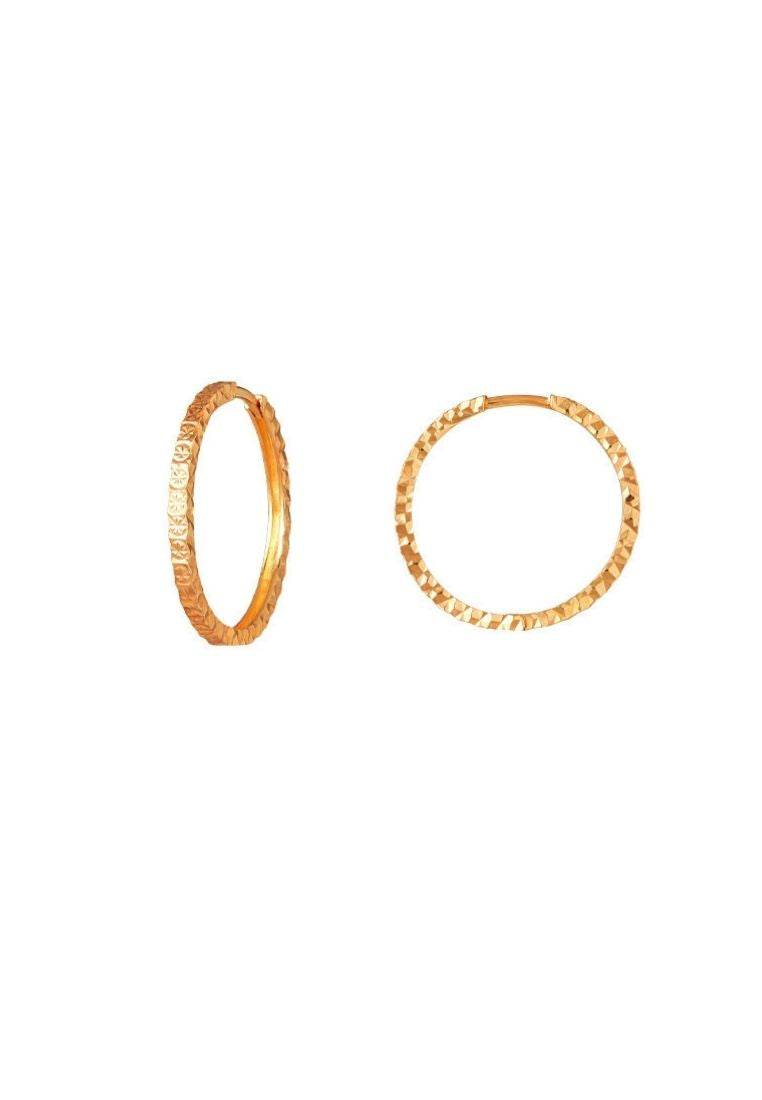 TOMEI Loop Earrings, Yellow Gold 375