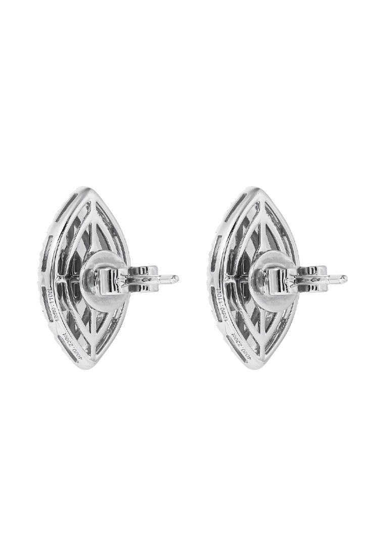 TOMEI Diamond Earrings, White Gold 750