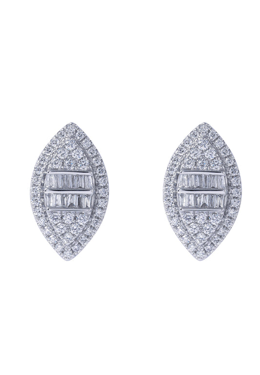 TOMEI Diamond Earrings, White Gold 750