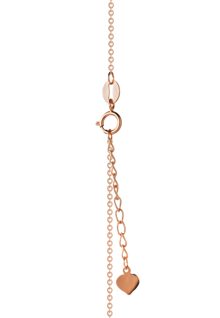 TOMEI Rouge Collection Swan Necklace, Rose Gold 750