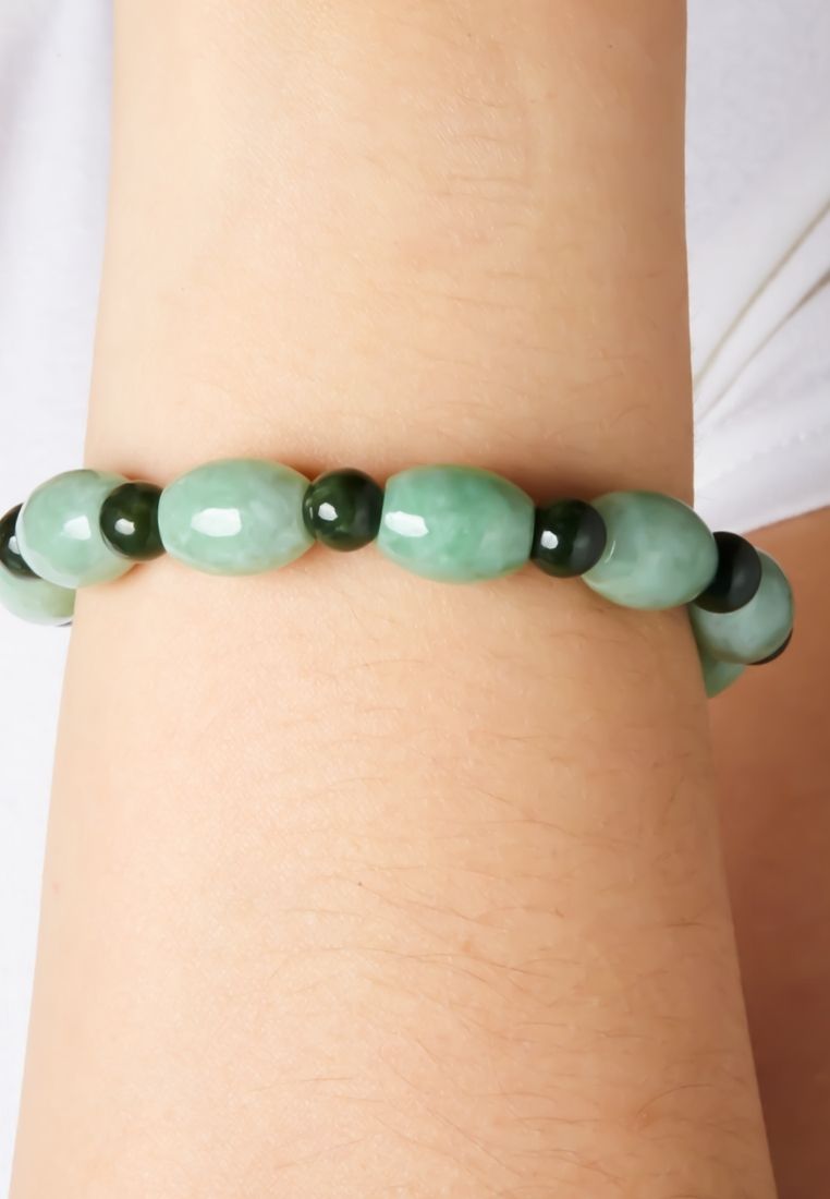 Tomei Palace Grace Mixed Green Jade Bracelet