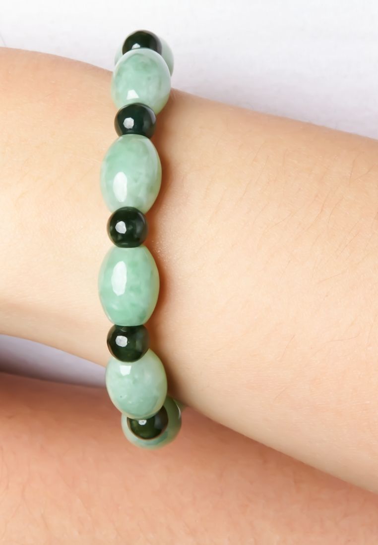 Tomei Palace Grace Mixed Green Jade Bracelet