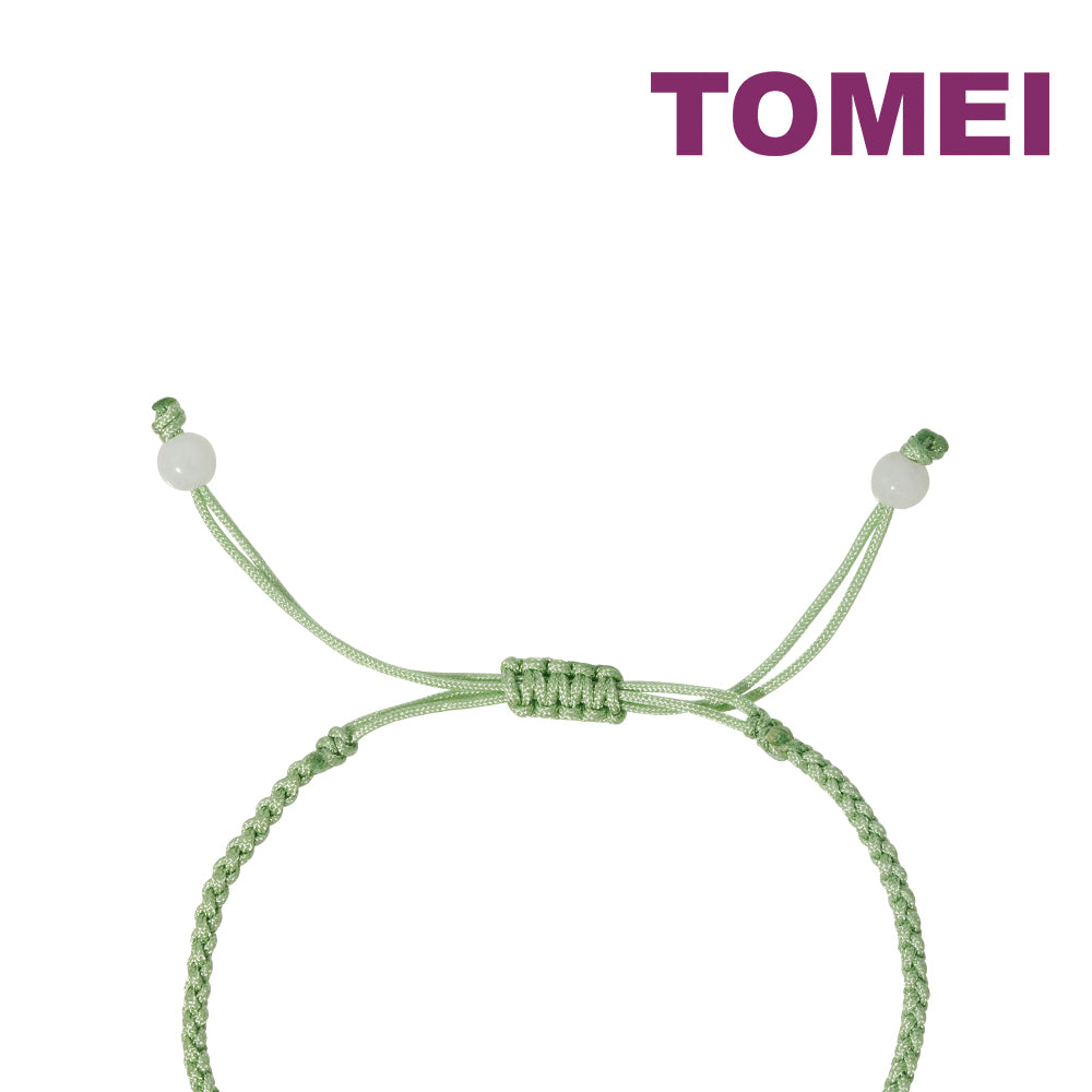 TOMEI [Online Exclusive] 有钱花 Flower Jade with Green Rope Bracelet