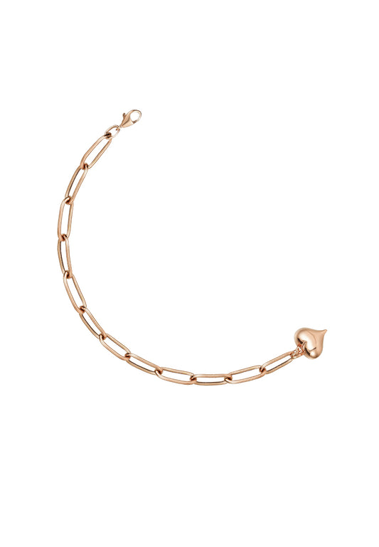 TOMEI Chubby Heart Bracelet, Rose Gold 585