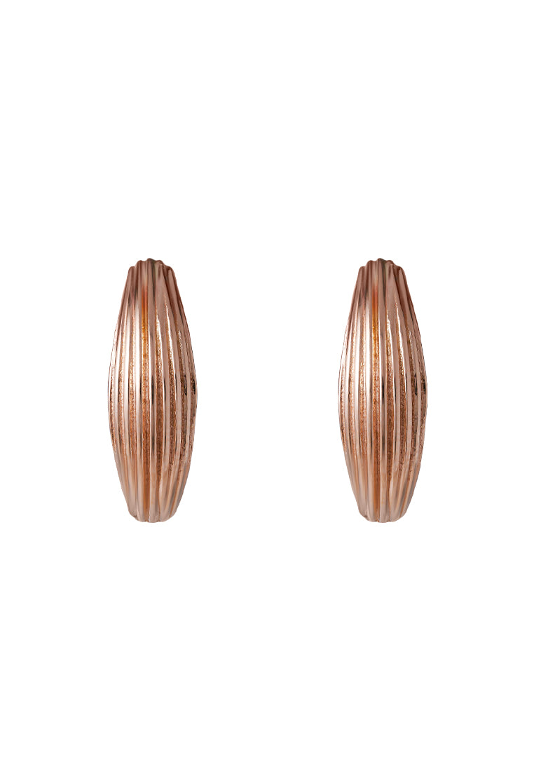 TOMEI Hoop Earrings, Rose Gold 585