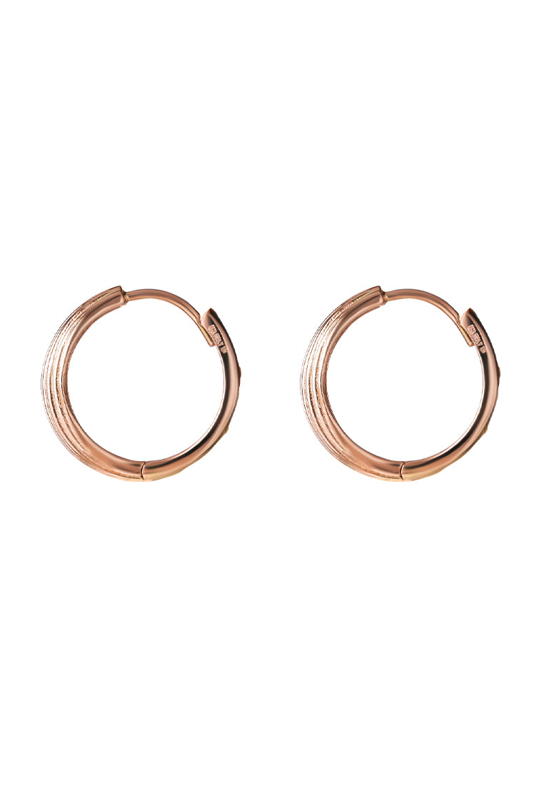 TOMEI Hoop Earrings, Rose Gold 585