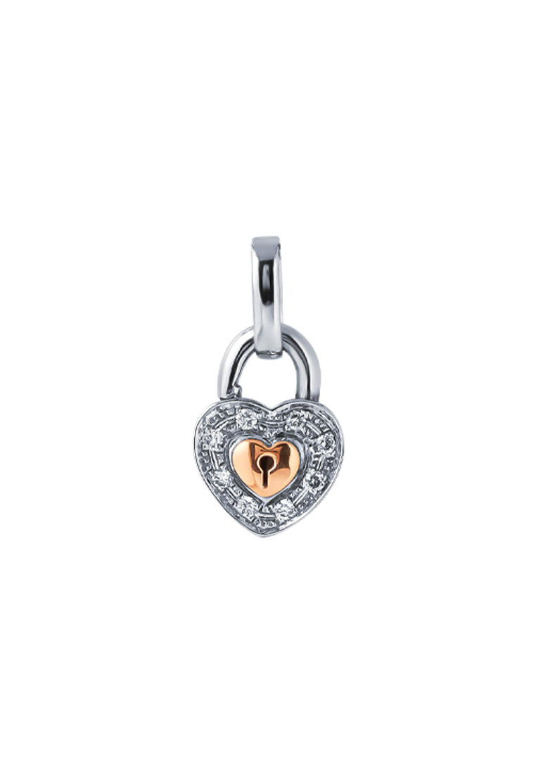 TOMEI Love Lock Sweetheart Collection Diamond Set, White Gold 750