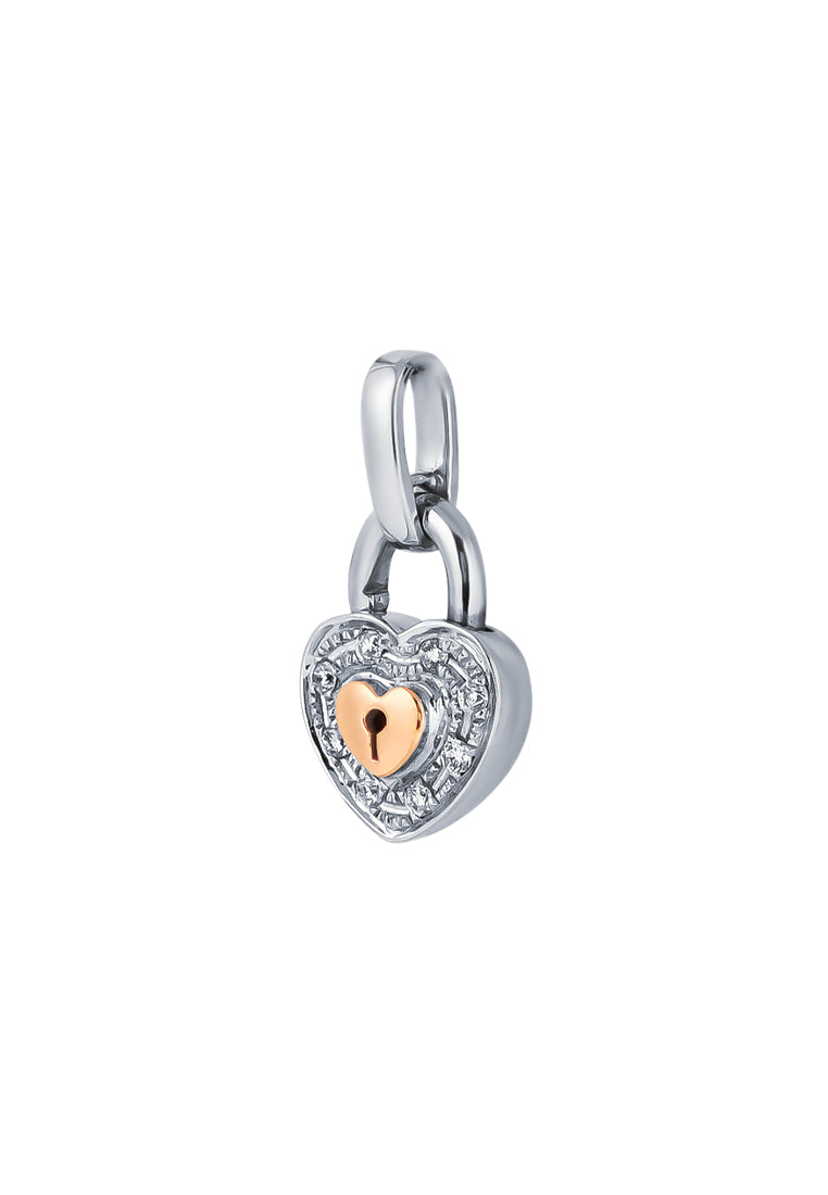 TOMEI Love Lock Sweetheart Collection Diamond Set, White Gold 750