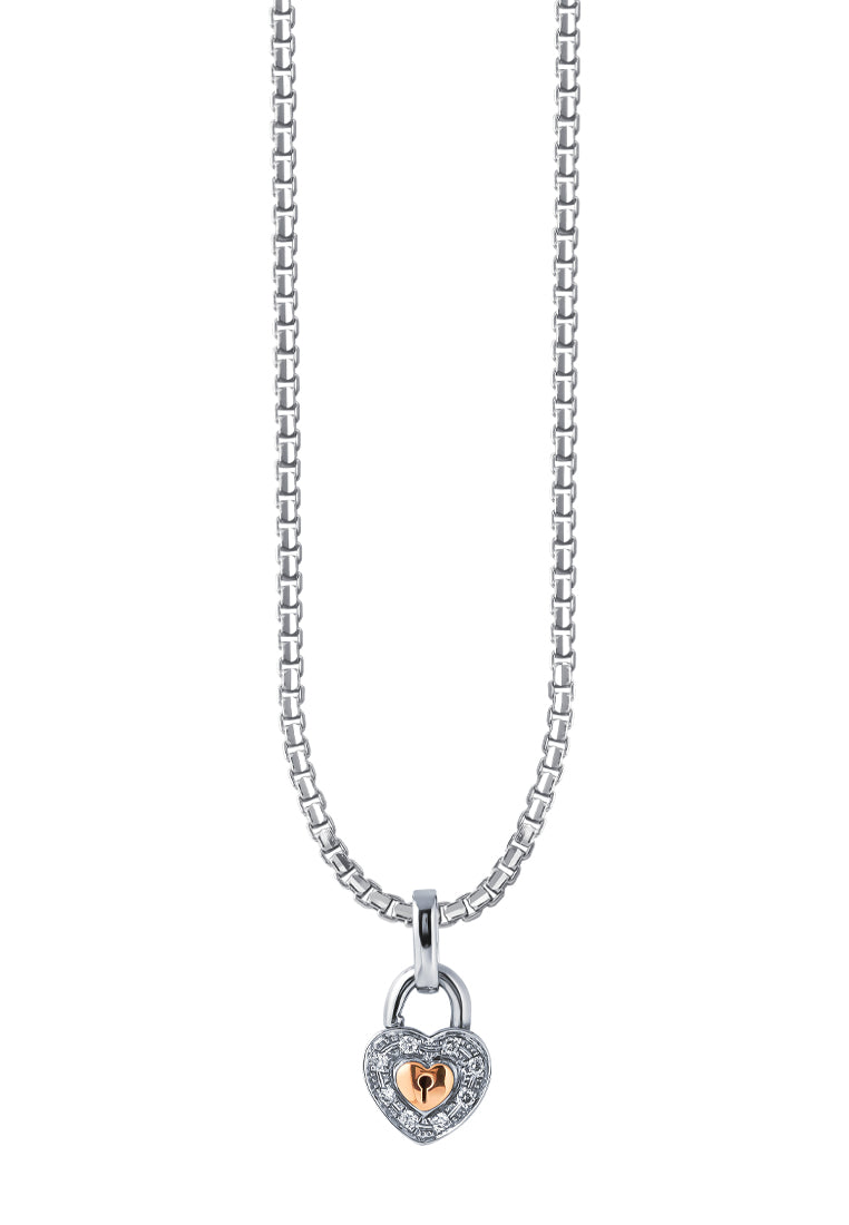 TOMEI Love Lock Sweetheart Collection Diamond Set, White Gold 750