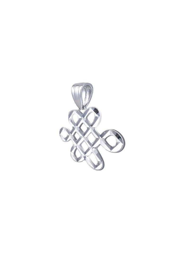 TOMEI Ruyi Knot Pendant, White Gold 585