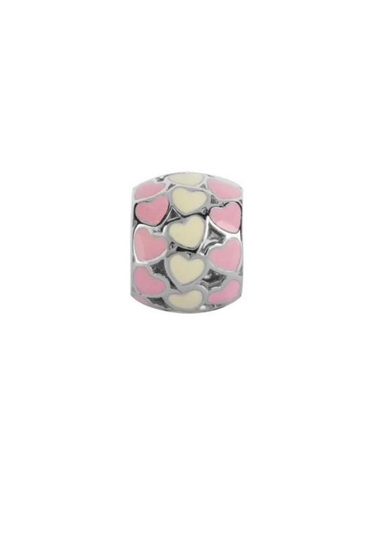 Romantically Raving Hearts Charm | Tomei White Gold 585 (14K) (P5883)