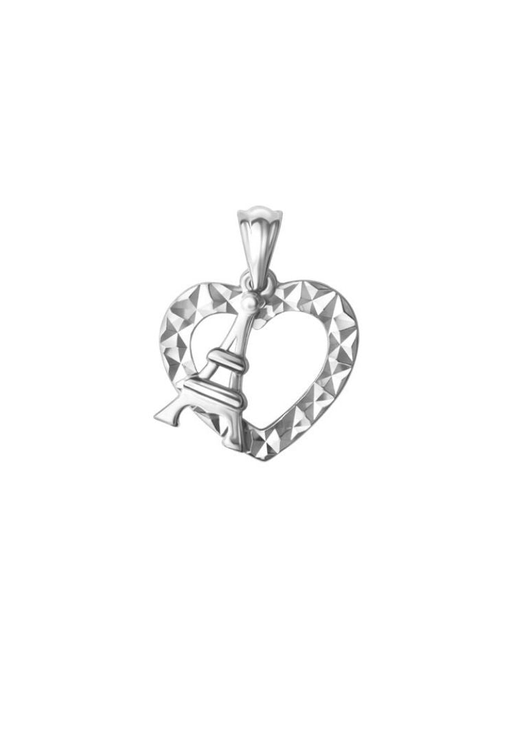 TOMEI Enchanted Love Diamond Pendant, White Gold 585