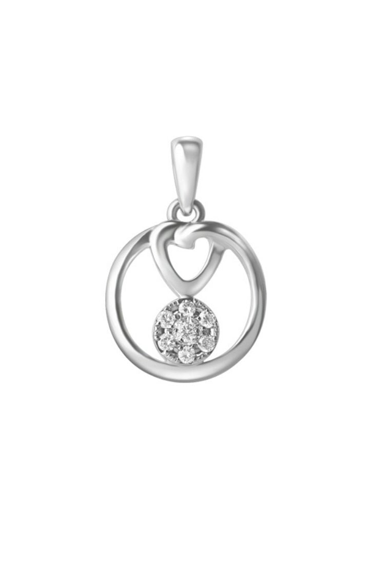 TOMEI Diamond Pendant Set I White Gold 585