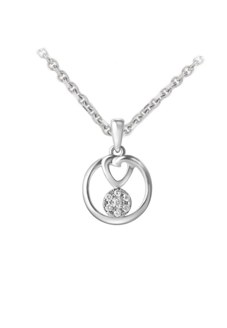 TOMEI Diamond Pendant Set I White Gold 585