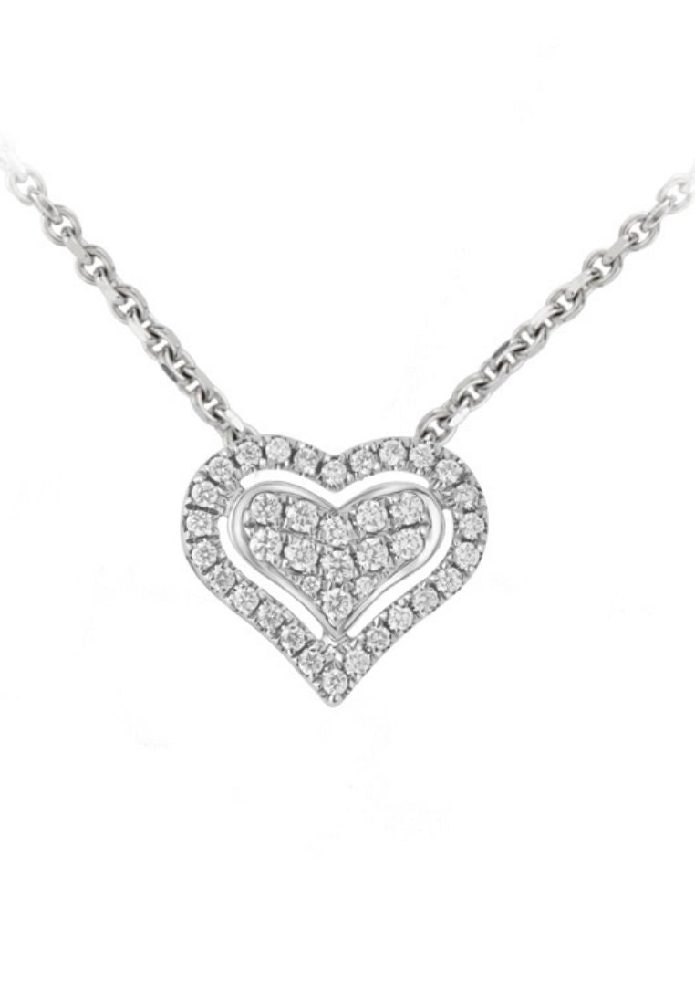 TOMEI Diamond Pendant Set I White Gold 585