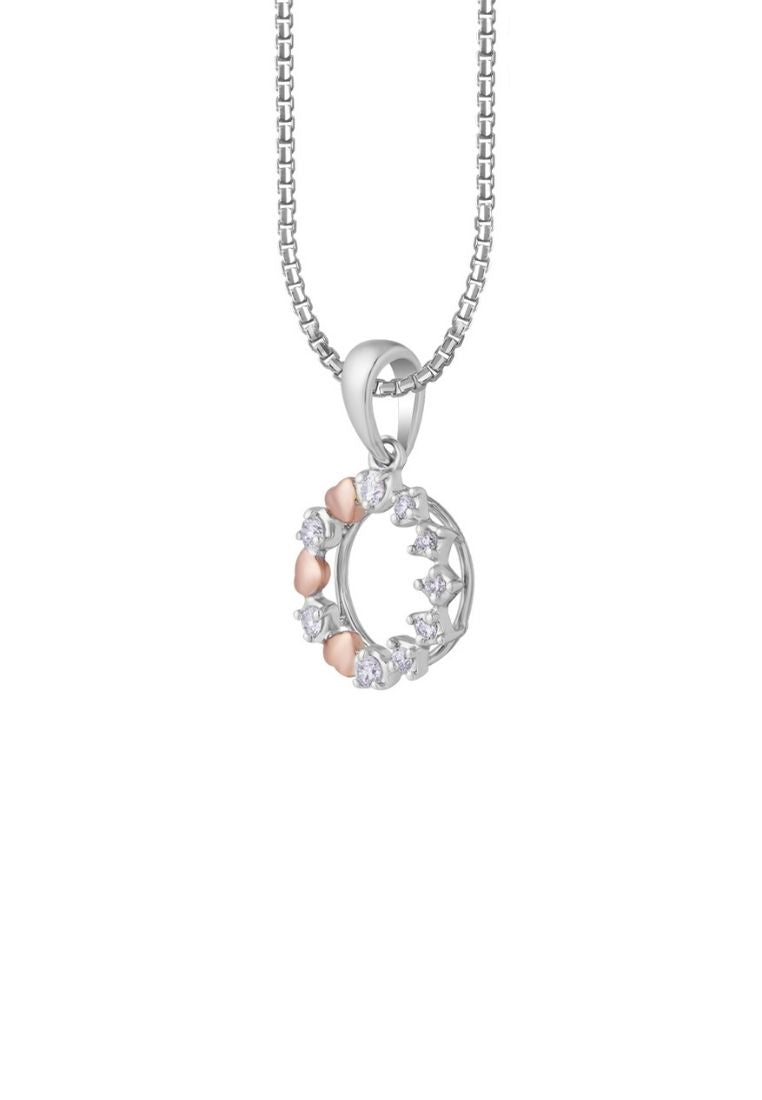 TOMEI Diamond Pendant Set I White and Rose Gold 585