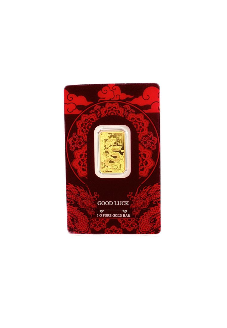 TOMEI x PAMP Suisse Good Luck Dragon Gold Bar 5GM | Fine Gold 9999