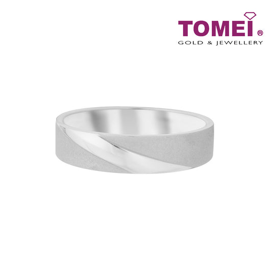 TOMEI The Knot Couple Rings, White Gold 750 (R3557/R3558)