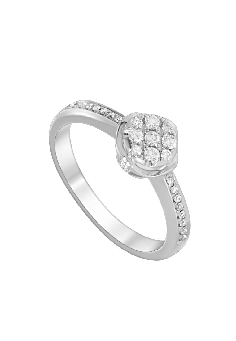 TOMEI Diamond Ring, White Gold 750 (R2547)