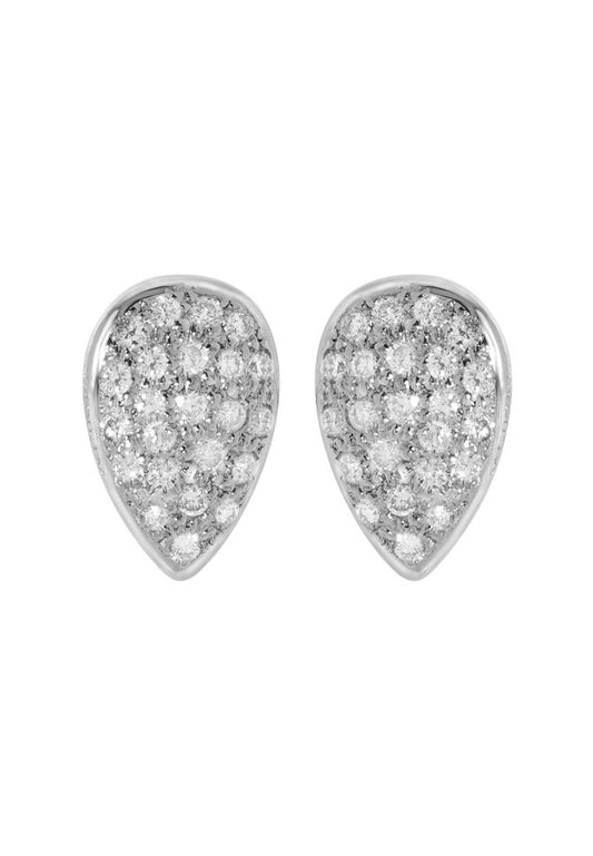 TOMEI Water Drop Earrings, Diamond White Gold 750