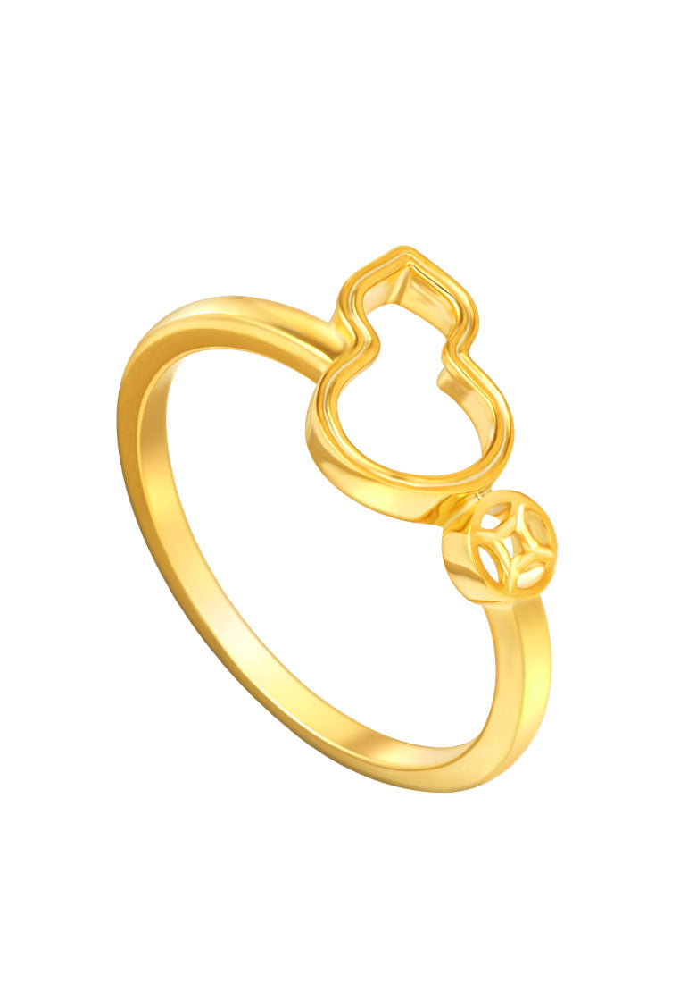 TOMEI Dainty Gourd Ring, Yellow Gold 916