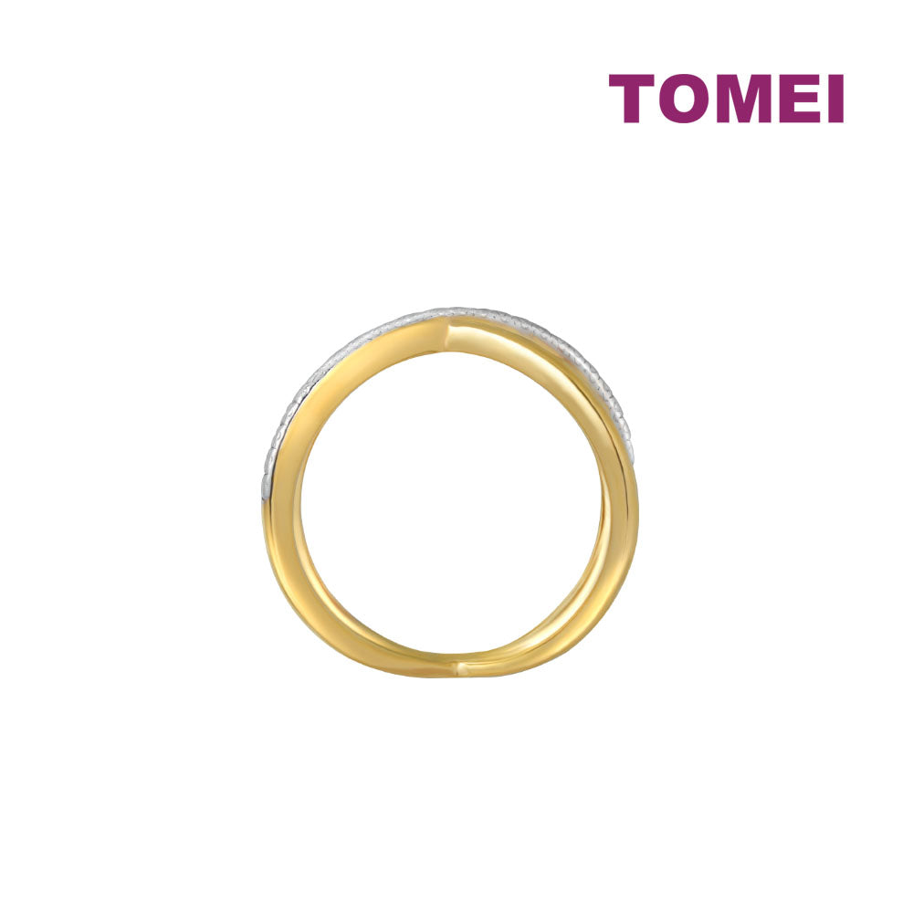 TOMEI Diamond Cut Collection Layered Ring, Yellow Gold 916