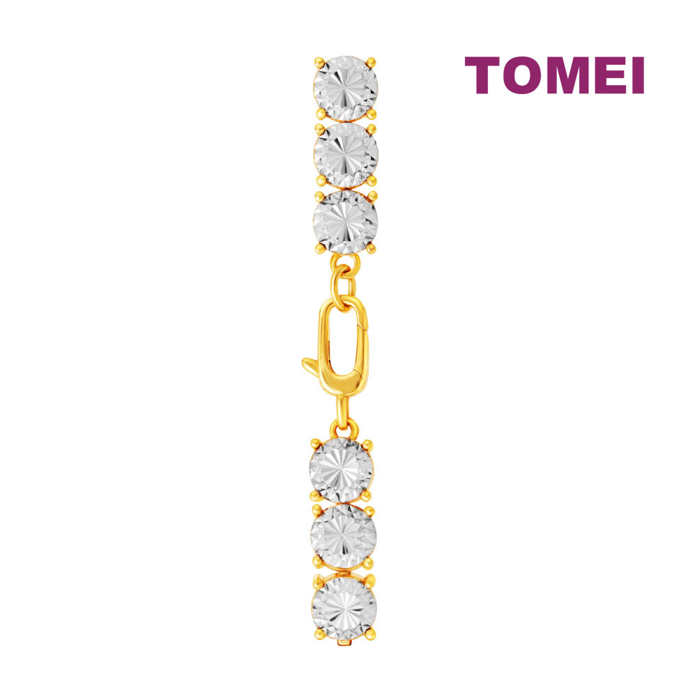 TOMEI Diamond Cut Collection Full Bead Bracelet, Yellow Gold 916