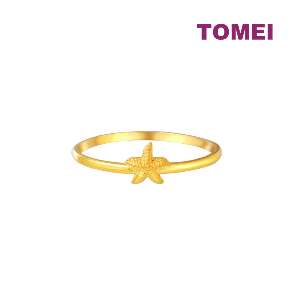 TOMEI Lusso Italia Starfish Ring, Yellow Gold 916