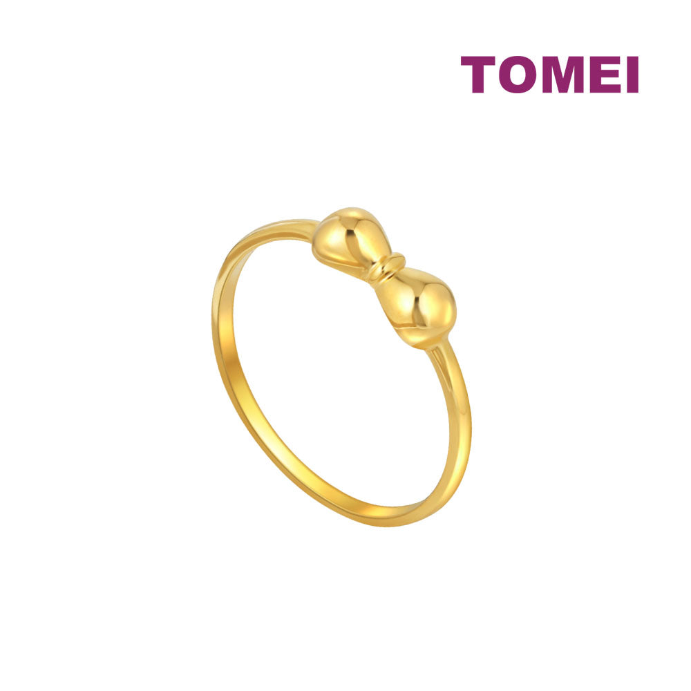 TOMEI Lusso Italia Ribbon Bow Ring, Yellow Gold 916