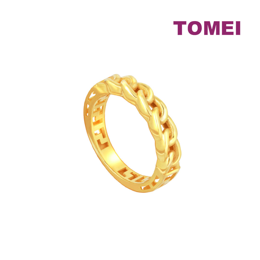 TOMEI Lusso Italia Entwined Ring, Yellow Gold 916