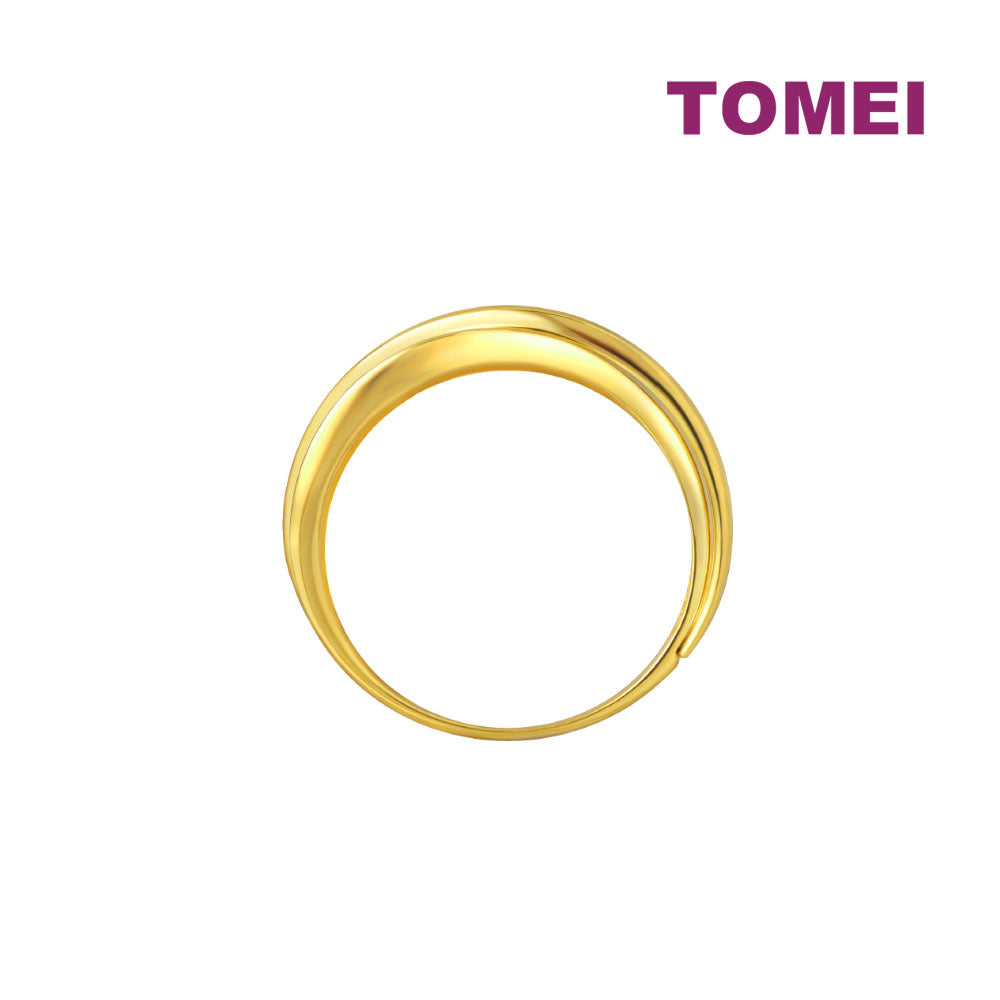 TOMEI Lusso Italia Stylish Layered Ring, Yellow Gold 916