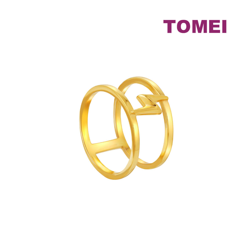 TOMEI Lusso Italia Lightning Ring, Yellow Gold 916