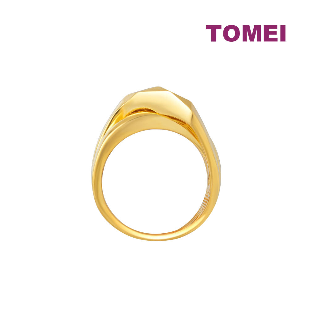 TOMEI Lusso Italia Criss-Cross Ring, Yellow Gold 916