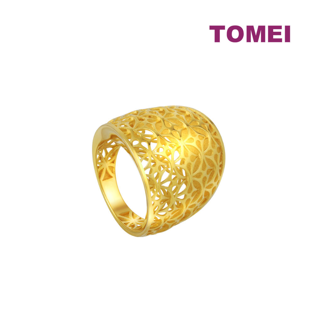 TOMEI Lusso Italia Flashy Ring, Yellow Gold 916