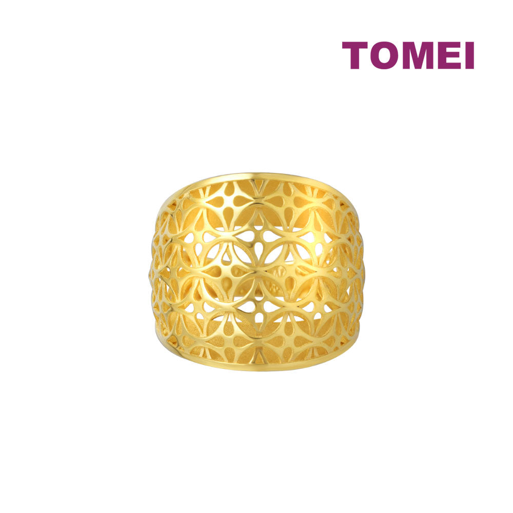 TOMEI Lusso Italia Flashy Ring, Yellow Gold 916