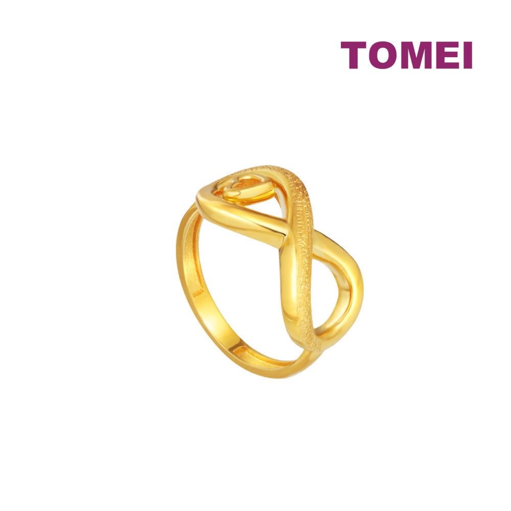 TOMEI Lusso Italia Infinity Ring, Yellow Gold 916