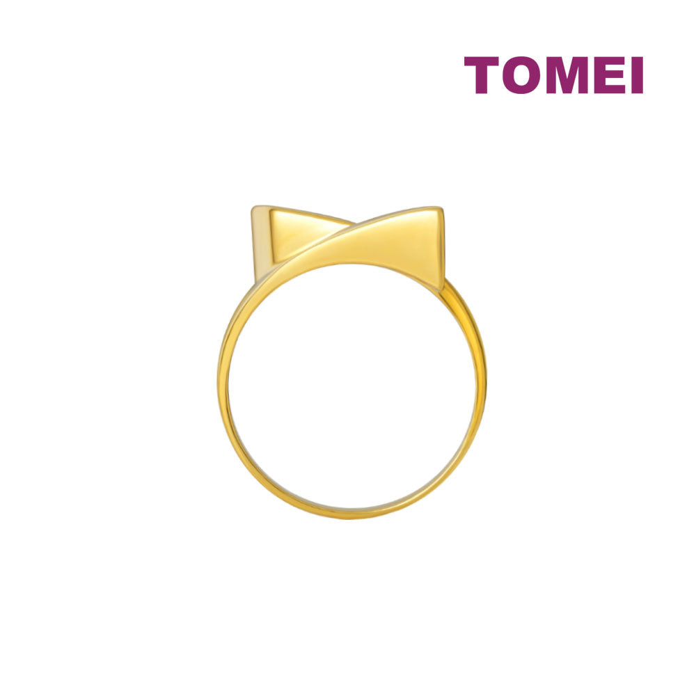 TOMEI Lusso Italia Twist Ring, Yellow Gold 916