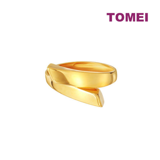 TOMEI Lusso Italia Twist Ring, Yellow Gold 916