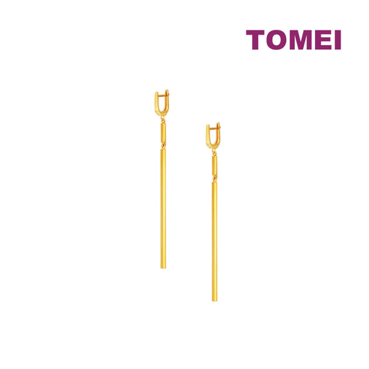 TOMEI Lusso Italia Elongated Bar Earrings, Yellow Gold 916
