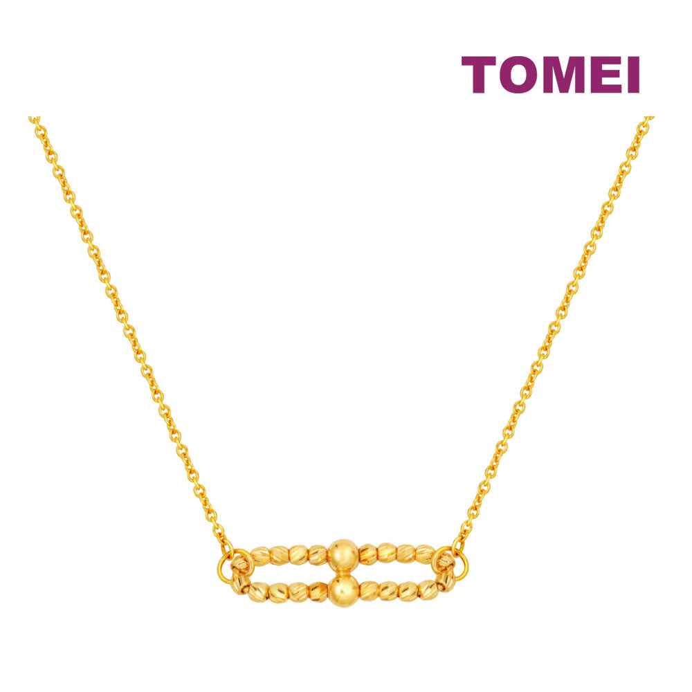 TOMEI Pin Beads Necklace, Yellow Gold 916