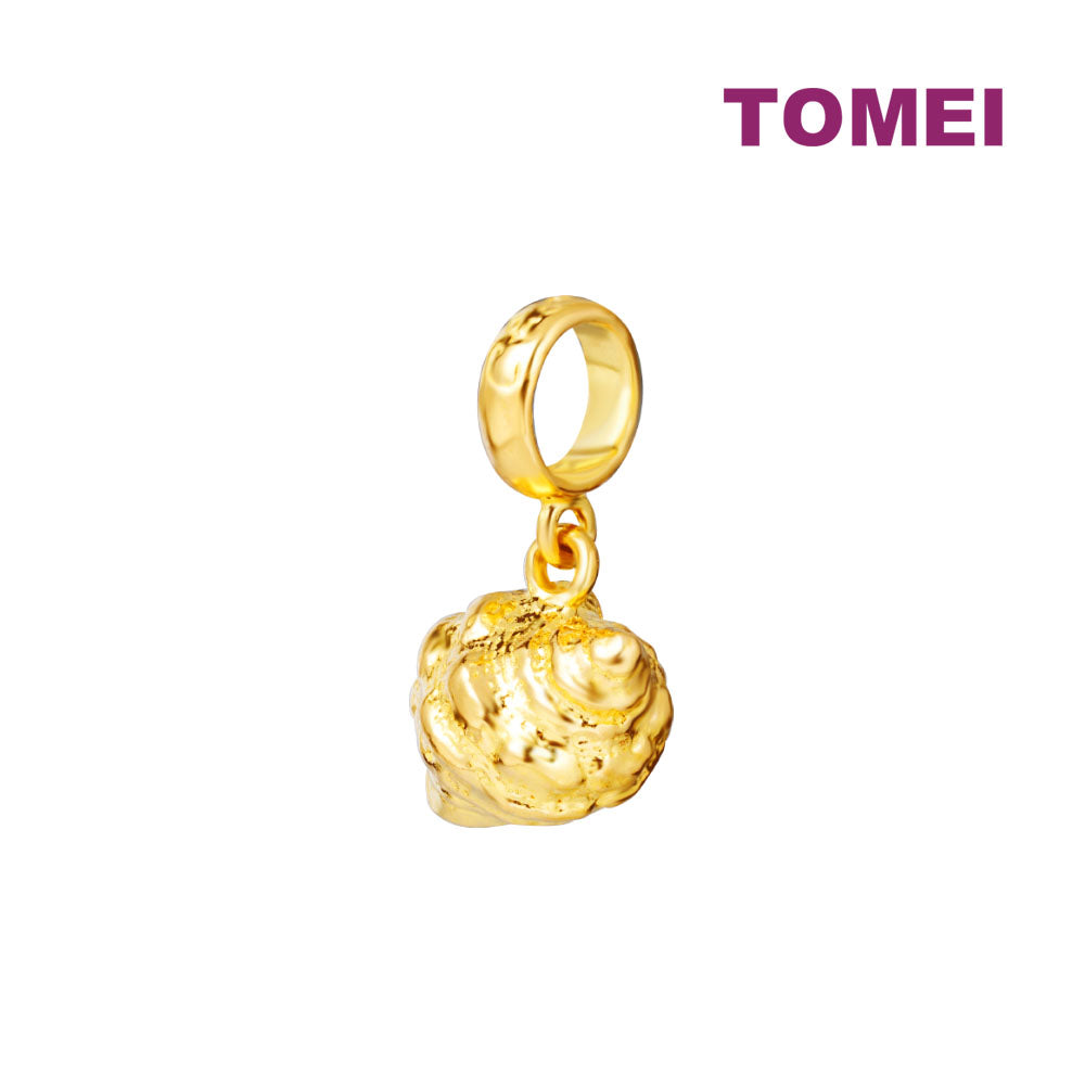 TOMEI Ocean Collection, Spiral Shell Charm, Yellow Gold 916