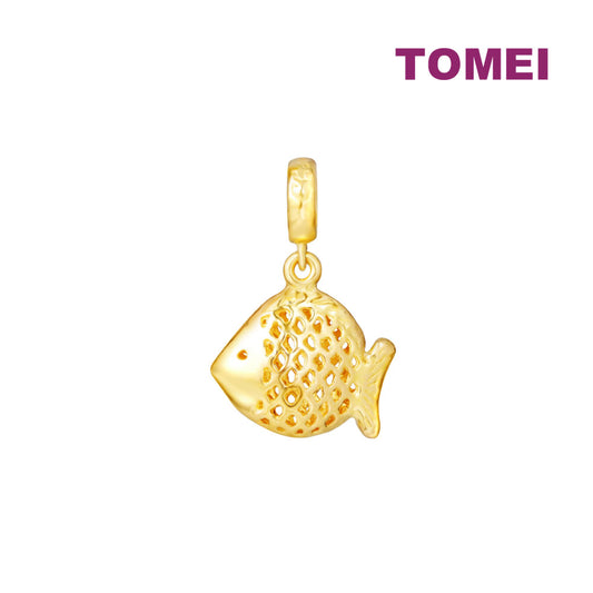 TOMEI Ocean Collection, The Fish Charm, Yellow Gold 916