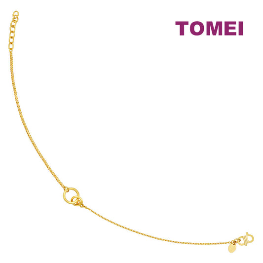 TOMEI Interlocking Circles Bracelet, Yellow Gold 916