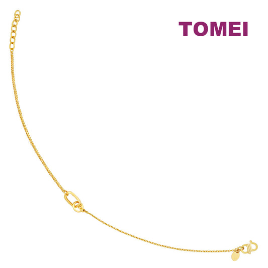 TOMEI Interlocking Bracelet, Yellow Gold 916
