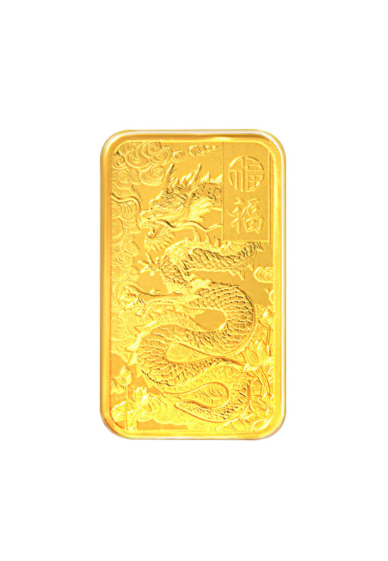 TOMEI x PAMP Suisse Good Luck Dragon Gold Bar 5GM | Fine Gold 9999