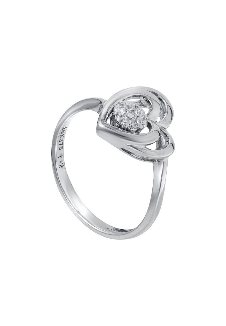 TOMEI Diamond Ring, White Gold 375